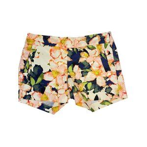 J. Crew Multi Colored Floral Stretch side zip Shorts Size 4